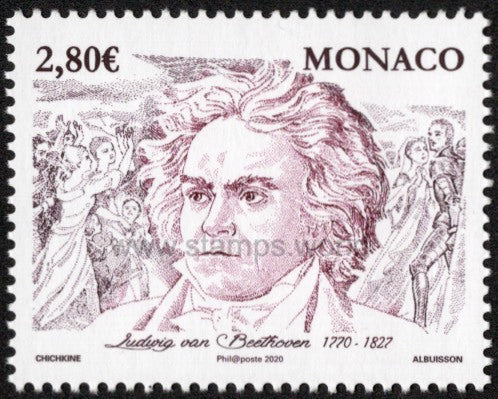 Monaco. 2020 Ludwig van Beethoven. MNH