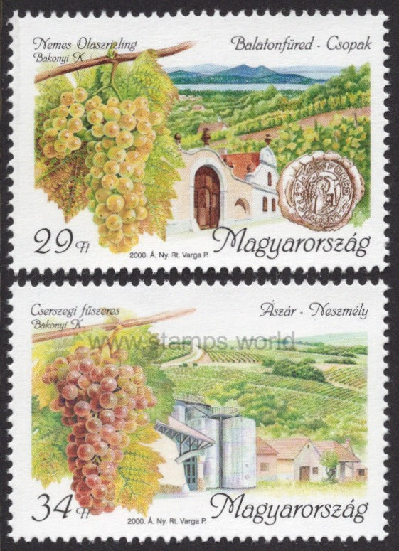 Hungary. 2000 Grapes and Wine Regions. MNH