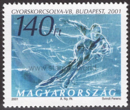 Hungary. 2001 World Speed Skating Championships. Budapest. MNH