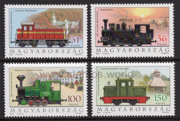 Hungary. 2001 Locomotives. MNH