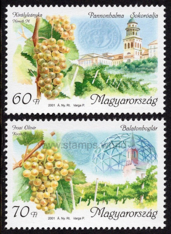 Hungary. 2001 Grapes and Wine Regions. MNH