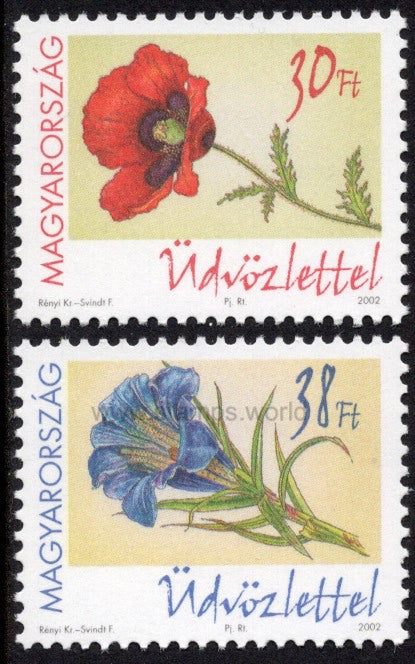 Hungary. 2002 Flowers. MNH