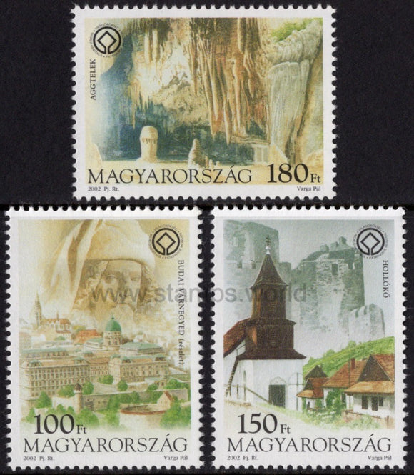 Hungary. 2002 UNESCO World Heritage Sites. MNH
