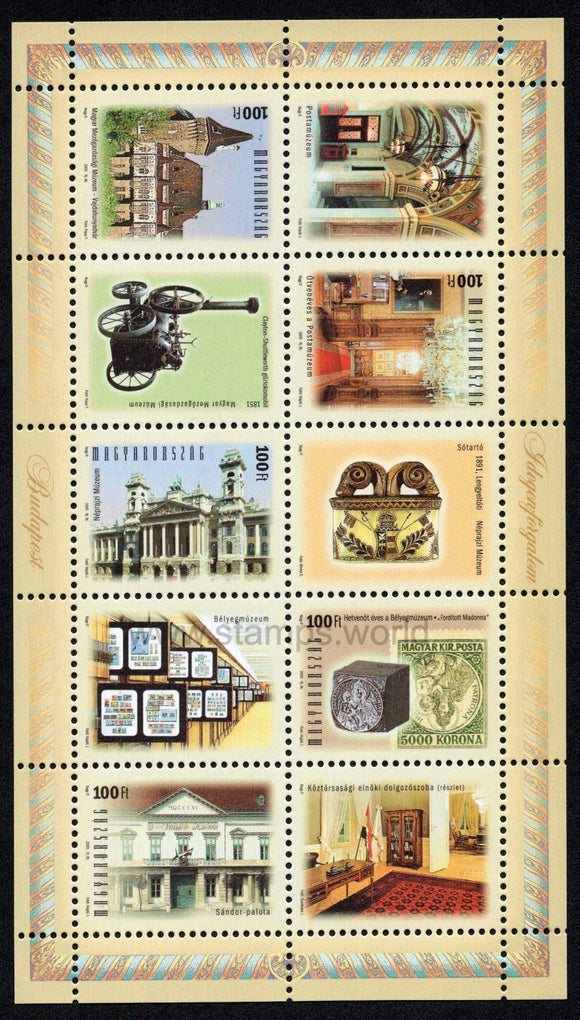Hungary. 2005 Budapest Tourist Attractions. MNH