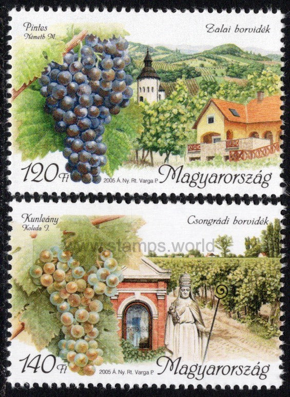 Hungary. 2005 Grapes and Wine Regions. MNH