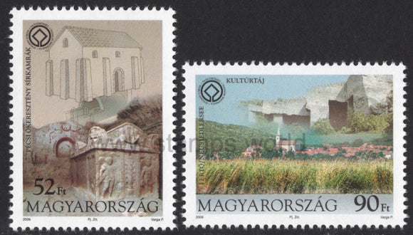 Hungary. 2006 UNESCO World Heritage Sites. MNH