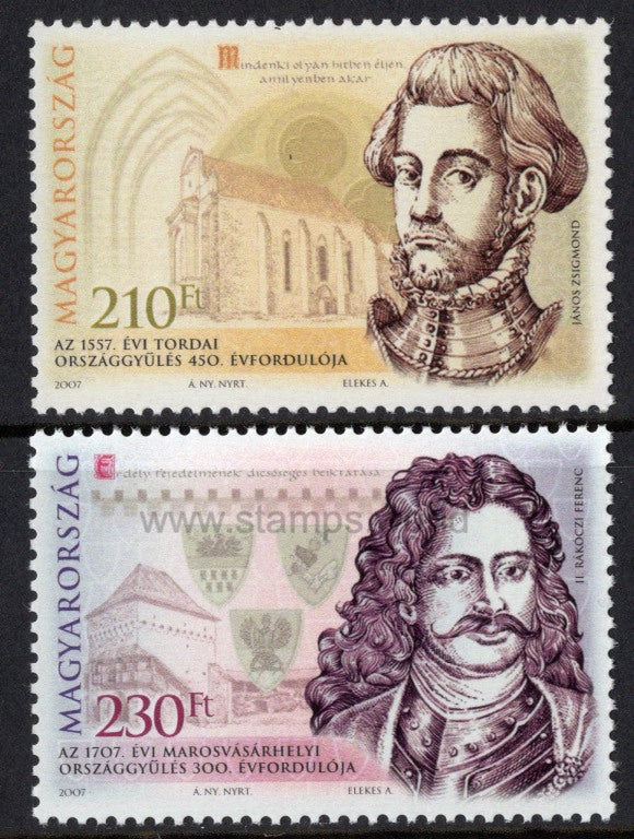 Hungary. 2007 Diets. MNH
