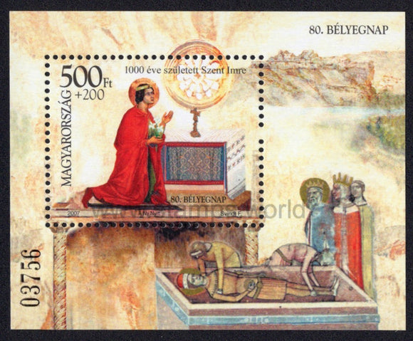 Hungary. 2007 Stamp Day. St. Emeric praying. MNH