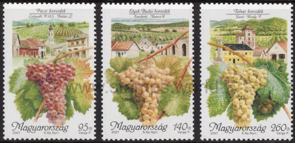 Hungary. 2007 Grapes and Wine Regions. MNH