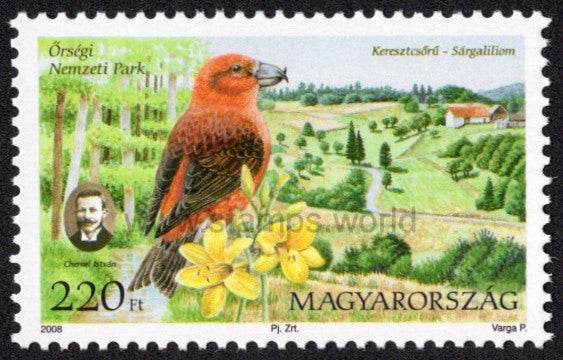 Hungary. 2008 Orseg National Park. Red Crossbill. MNH