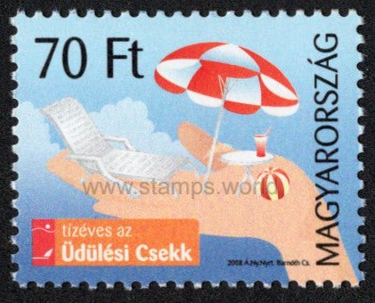 Hungary. 2008 10th Anniversary of Vacation Checks. MNH