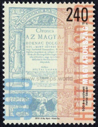 Hungary. 2010 Gaspar Heltai. MNH