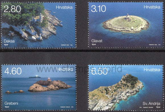 Croatia. 2015 Lighthouses. MNH