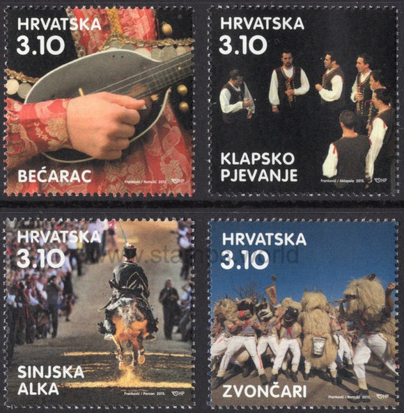 Croatia. 2015 Croatian Intangible Cultural Heritage. Alka of Sinj. MNH