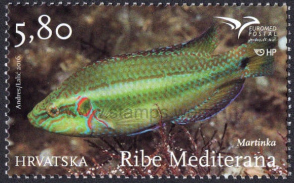 Croatia. 2016 Euromed. Fishes of Mediterranean Sea. MNH