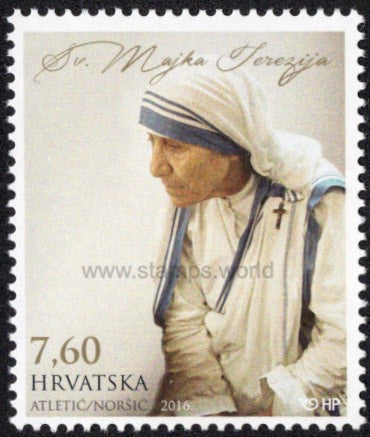 Croatia. 2016 Mother Teresa. MNH