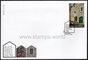 Croatia. 2018 Euromed. Mediterranean Houses. FDC