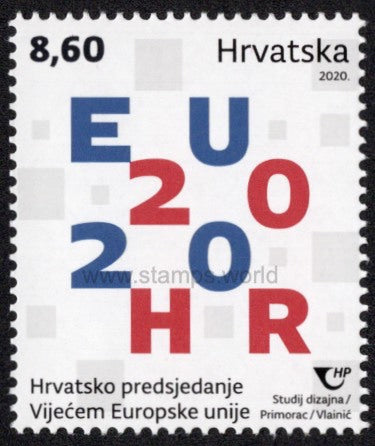 Croatia. 2020 Croatian Presidency of Council of EU. MNH