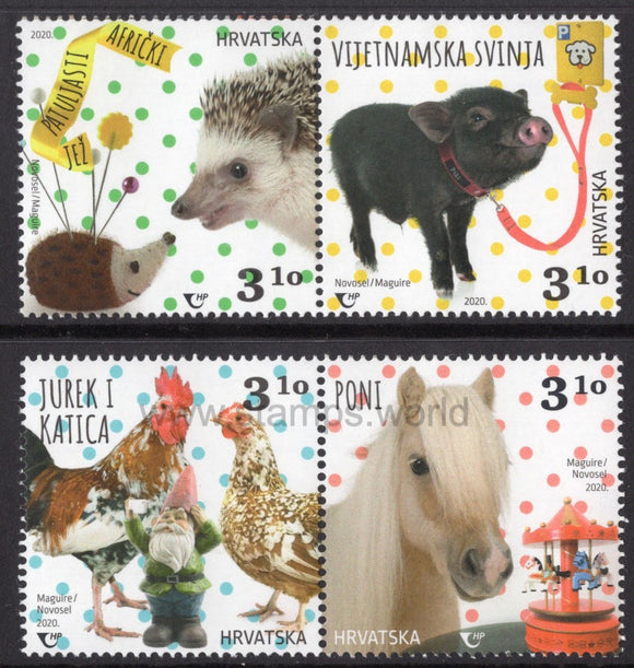 Croatia. 2020 Children's World. Pygmy Animals. MNH
