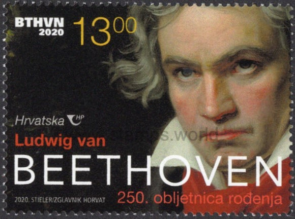 Croatia. 2020 Ludwig van Beethoven. MNH