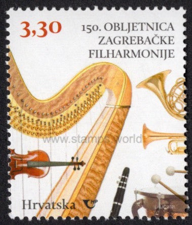 Croatia. 2021 150 years of Zagreb Philharmonic Orchestra. MNH