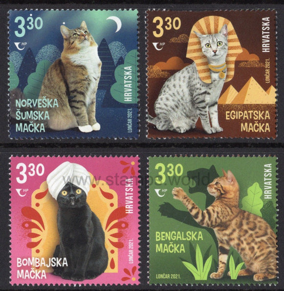 Croatia. 2021 Children's World. Cats III. MNH