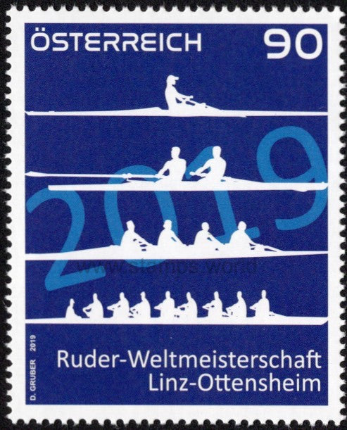 Austria. 2019 Rowing World Championships in Linz-Ottensheim. MNH