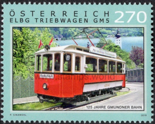 Austria. 2019 125 Years of the Gmunden Tramway. MNH