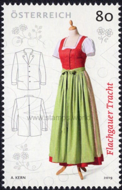 Austria. 2019 Traditional Costume of Flachgau. MNH
