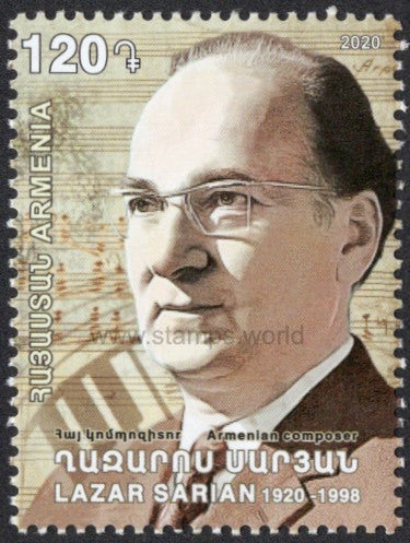 Armenia. 2020 Lazar Sarian. Composer. MNH