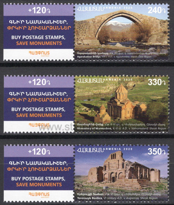 Armenia. 2020 Historical and Cultural Monuments of Armenia. MNH