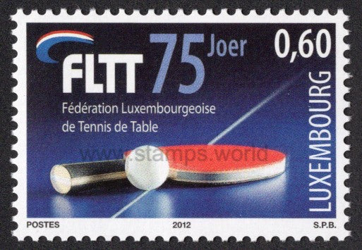 Luxembourg. 2012 75 years of Luxembourg Table Tennis Federation. MNH