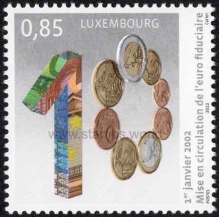 Luxembourg. 2012 10 Years of Euro. MNH