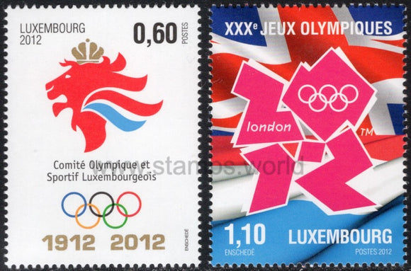 Luxembourg. 2012 Olympic Games. London. MNH