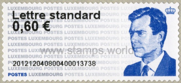 Luxembourg. 2012 ATM Label. MNH