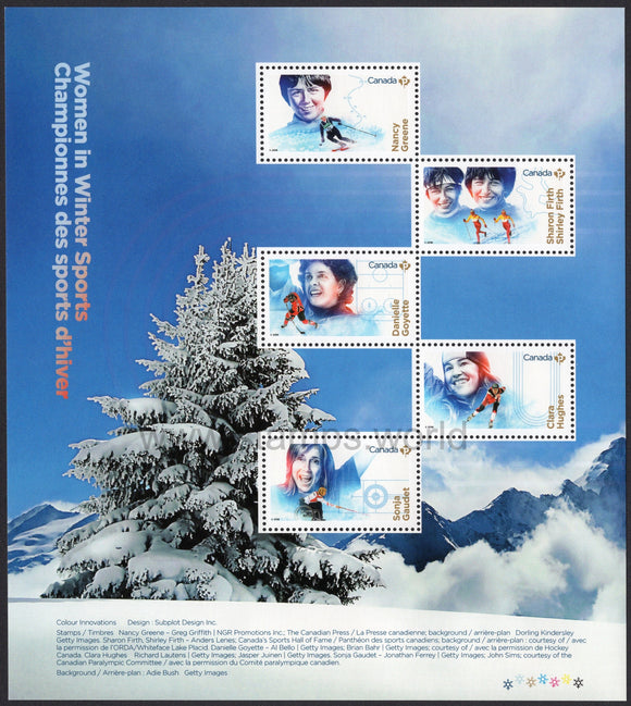 Canada. 2018 Women in Winter Sports. MNH