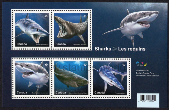 Canada. 2018 Sharks. MNH