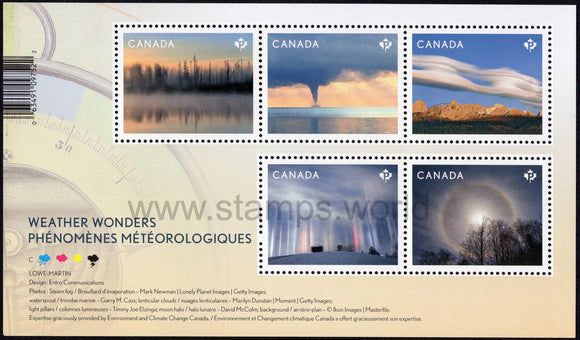 Canada. 2018 Weather Wonders. MNH