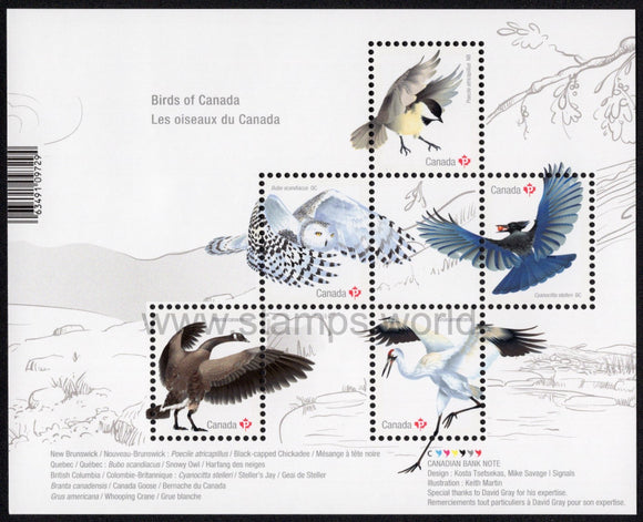 Canada. 2018 Birds of Canada. MNH