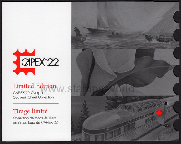 Canada. 2022 CAPEX 22 Overprint Souvenir Sheet Collection. MNH Limited Edition