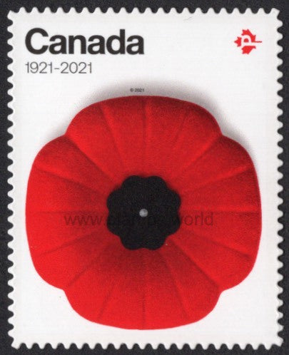 Canada. 2021 The Remembrance Poppy. MNH