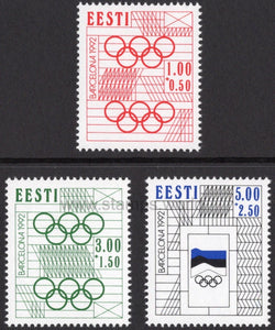Estonia. 1992 Olympic Games. Barcelona. MNH