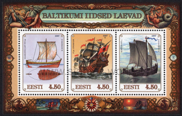 Estonia. 1997 Historical Baltic Ships. MNH
