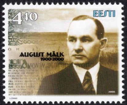 Estonia. 2000 August Malk. Writer. MNH