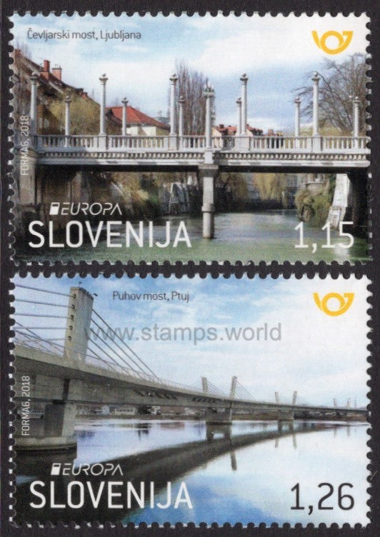 Slovenia. 2018 Europa. Bridges. MNH