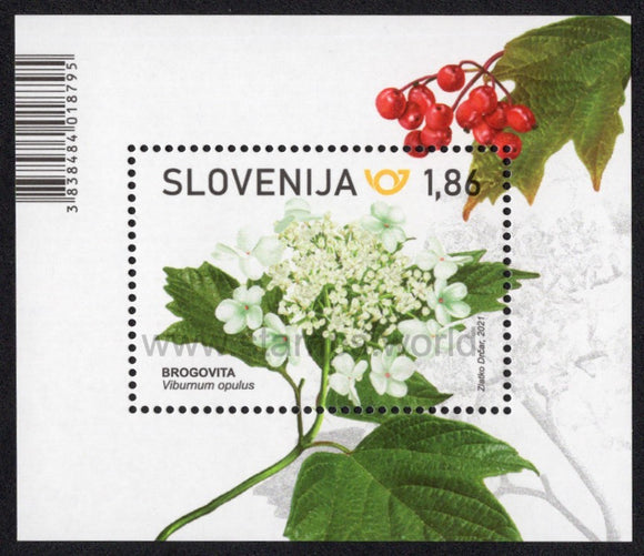 Slovenia. 2021 Flora. Wild Shrubs. MNH