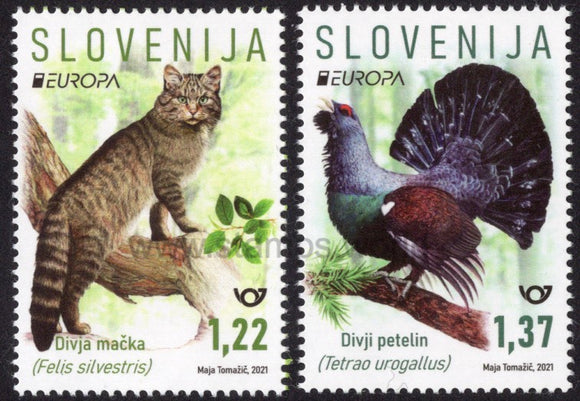 Slovenia. 2021 Europa. Endangered Wild Animals. MNH