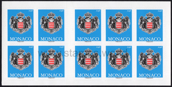 Monaco. 2017 Coat of Arms. MNH Booklet