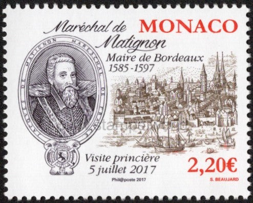 Monaco. 2017 Jacques II de Goyon. Marshal of Matignon. MNH