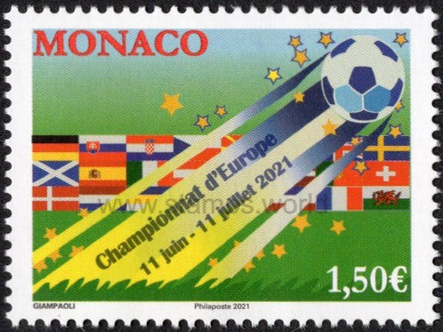 Monaco. 2021 European Football Championship. MNH